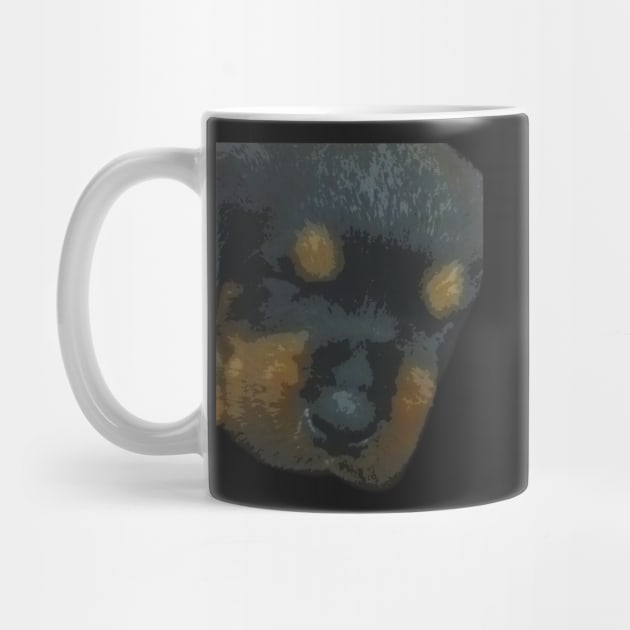 Rottweiler  puppy milk face by Freedomink